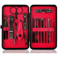 Black Coated Manicure Set Of 15 Nail Clipper